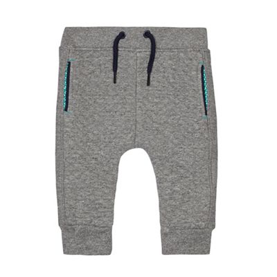 Baby boys' grey quilted joggers
